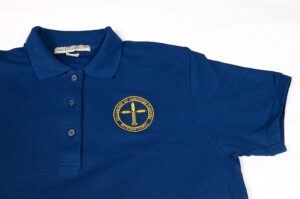 Blue Short Sleeve Women's Polo Shirt