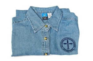 Stonewashed Long Sleeve Denim Shirt