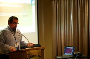 Brian Veeder, from Leroy, Illinois, presented Everence, a faith based financial institution. Brian explained how to use God's principles to pass on the farm in a workship titled "Succession: A Family Matter.