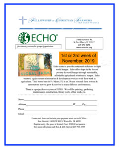 ECHO Mission Trip - Ft. Meyers, FL @ ECHO Farm | Fort Myers | Florida | United States